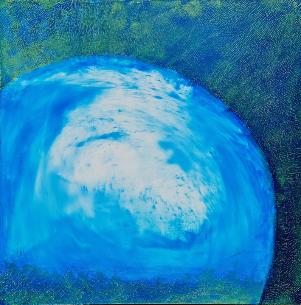 As She Sleeps, Jolanta Milewski, Oil on Wood 60.9 x 60.9 x 2 cm